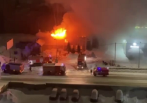 Кафе сгорело в нижегородской деревне Афонино в ночь на 27 февраля   
