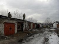 Четыре гаража горели в Нижнем Новгороде 