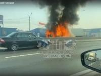 Водитель пострадал при возгорании фуры под Дзержинском 