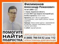 16-летнего Александра Филимонова ищут в Нижнем Новгороде 