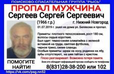 53-летний Сергей Сергеев пропал в Нижнем Новгороде 