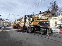Замена трамвайных путей началась на городском кольце в Нижнем Новгороде 