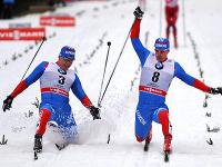 Российские лыжники завоевали все три медали в олимпийском марафоне 