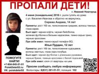 Двое мальчиков пропали в Нижнем Новгороде 4 июня 