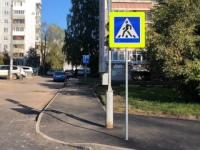 Знак пешеходного перехода загородил светофор в центре Нижнего Новгорода 