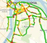 Утренние пробки сковали нижегородские дороги  