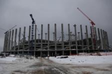 Завершено возведение 88 трехгранных колонн стадиона "Нижний Новгород" 