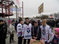Нижегородцы встретили хоккейную команду «Чайка» в Стригино 