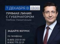 Прямая линия с губернатором пройдет в Нижегородской области 7 декабря   