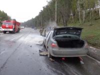 Легковушка горела в Нижегородской области 