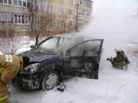 Иномарка горела в Нижегородской области 