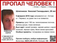 28-летний Николай Шляпников пропал в Нижегородской области 