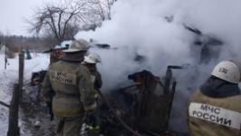 Сарай горел в Нижегородской области 19 ноября 