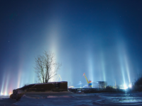 Световые столбы наблюдали нижегородцы из-за морозов в ночь на 10 февраля 