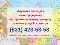 «Горячую линию» по экстерриториальному принципу оказания услуг проведет для нижегородцев Росреестр 17 июля 