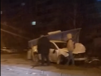 Иномарка врезалась в остановку в Нижнем Новгороде 