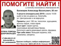 65-летний Александр Балакирев пропал в Нижегородской области 