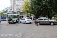 «Лада Гранта» протаранила рейсовый автобус в Нижегородском районе 
