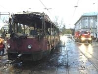 Трамвай в центре Сормова загорелся из-за короткого замыкания
 