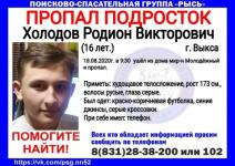 16-летний подросток пропал в Выксе 