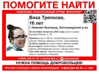 16-летняя девочка-подросток в очках пропала в Нижнем Новгороде
 