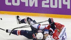 Олимпийская сборная России по хоккею проиграла США в серии буллитов 