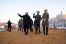 Помощник президента РФ Орешкин осмотрел стройплощадку станции метро «Сенная» 