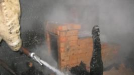 Баня сгорела в Дзержинске Нижегородской области 