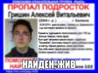 Пропавший в Балахне 15-летний Алексей Гришин найден 