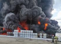 Открытое горение на складе в Дзержинске ликвидировано на 4500 квадратных метрах 