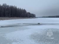 Провалившегося под лед на озере рыбака спасли очевидцы на Бору
 