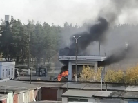 «Лада Калина» загорелась на газовой АЗС в Дзержинске 29 сентября 