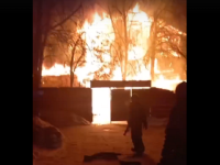 Банный комплекс сгорел на территории базы отдыха в Дзержинске 