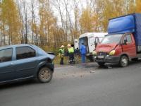 Два легковых автомобиля и "ГАЗель" столкнулись в Нижегородской области  