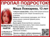 Поиск 13-летней Маши Ложкаревой возобновлен у трассы М-7 