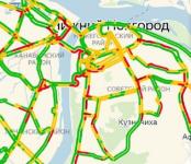 Многокилометровые пробки парализовали движение в Нижнем Новгороде  
