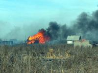 Дачный дом сгорел в Нижегородской области 