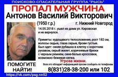 68-летний Василий Антонов разыскивается в Нижнем Новгороде 