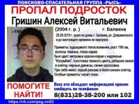 Стала известна судьба пропавшего 15-летнего Алексея Гришина 