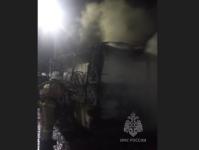 Автобус выгорел по всей площади в Чкаловском районе 