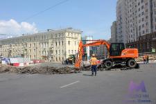Метростроевцы начали работы на закрытой площади Свободы в Нижнем Новгороде 