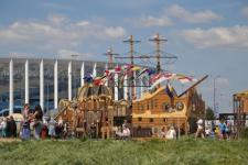 Детская площадка-корабль появилась на Стрелке в Нижнем Новгороде 