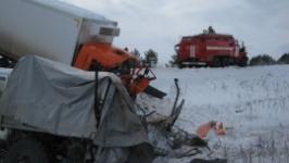 Два грузовых автомобиля столкнулись в Навашинском районе 9 февраля 