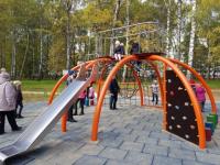 Новая детская площадка открыта в парке им. Пушкина в Нижнем Новгороде 