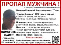 Поиски пропавшего Геннадия Назарова пройдут в Городецком районе 22 июля 