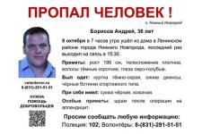 Уголовное дело возбуждено по факту пропажи 36-летнего нижегородца Андрея Борисова 