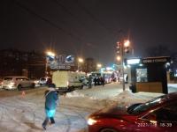 Иномарка протаранила автобус в Нижнем Новгороде 