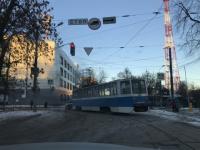 Трамвай и иномарка столкнулись на перекрестке улиц Тимирязева и Пушкина 