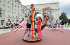 Сквер с игровой зоной преобразили по ФГКС в серобусыгинском квартале Нижнего Новгорода 