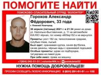 33-летний Александр Горохов пропал в Нижнем Новгороде  